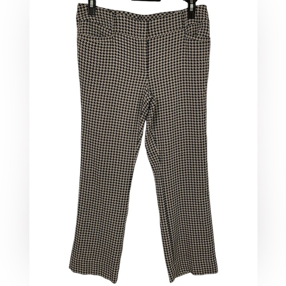 7th Avenue New York & Co Women’s Houndstooth Trousers Career Pants size 8 - Picture 1 of 8